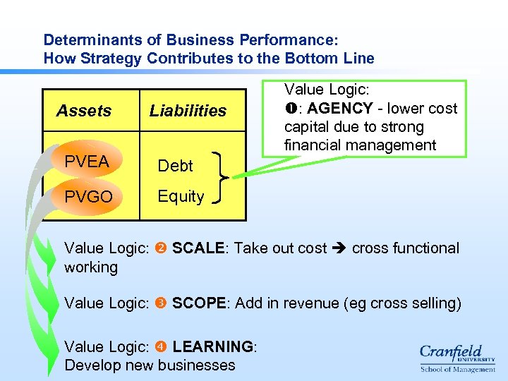 Determinants of Business Performance: How Strategy Contributes to the Bottom Line Assets Liabilities PVEA