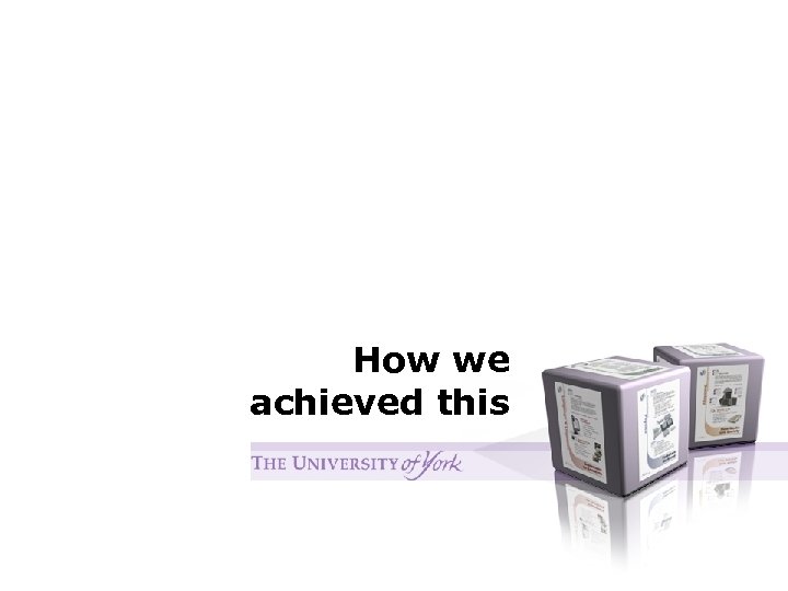 How we achieved this 