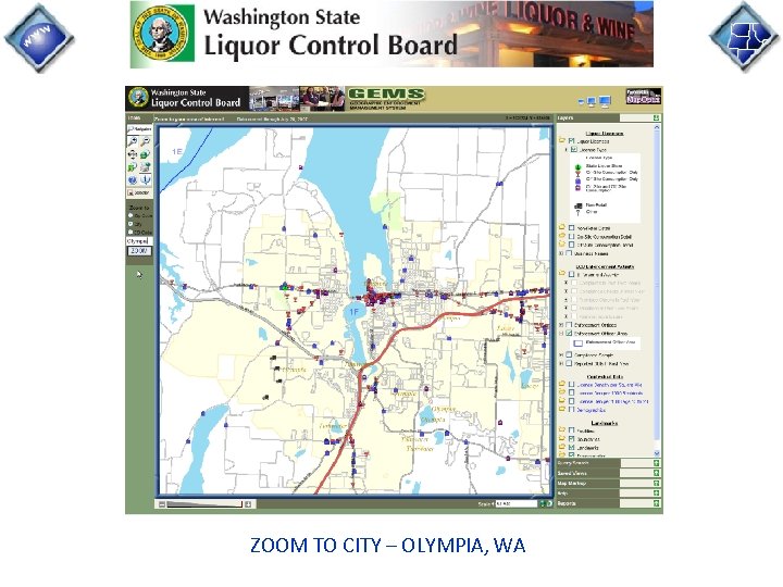 ZOOM TO CITY – OLYMPIA, WA 