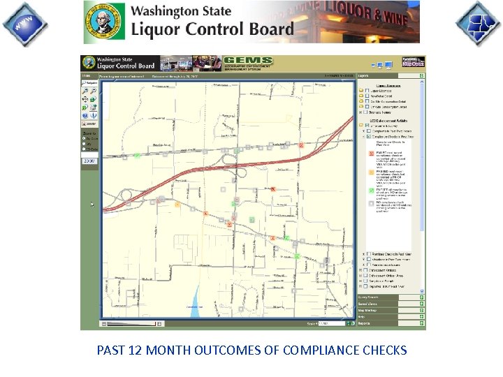 PAST 12 MONTH OUTCOMES OF COMPLIANCE CHECKS 