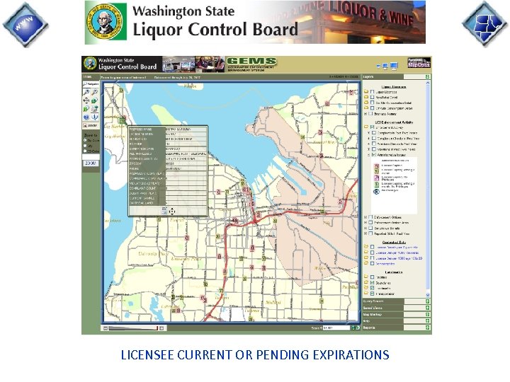 LICENSEE CURRENT OR PENDING EXPIRATIONS 