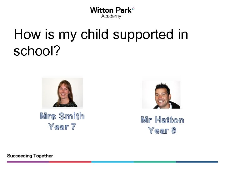 How is my child supported in school? Mrs Smith Year 7 Mr Hatton Year