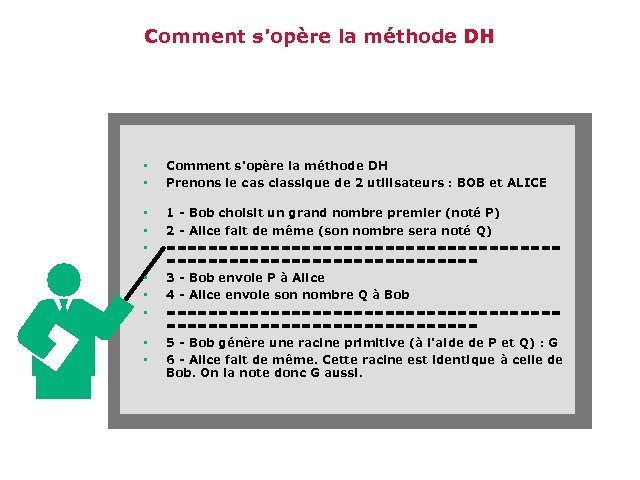 Comment s'opère la méthode DH • • Comment s'opère la méthode DH Prenons le
