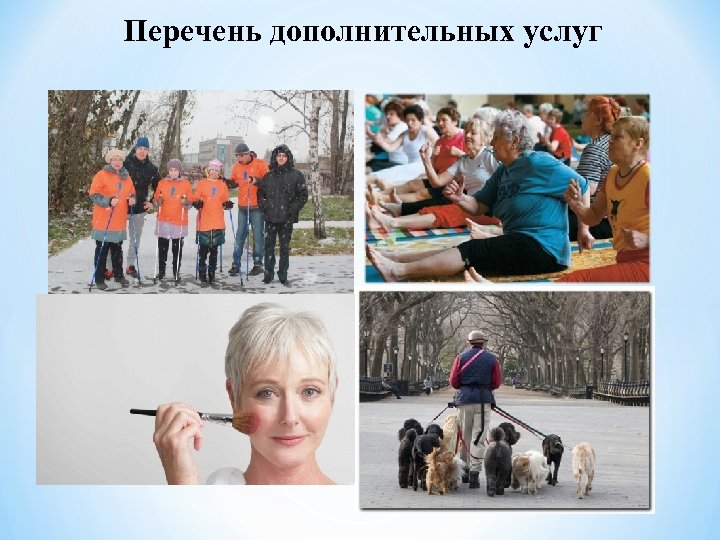 Перечень дополнительных услуг 