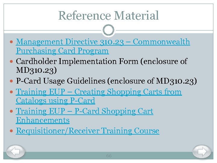 Reference Material Management Directive 310. 23 – Commonwealth Purchasing Card Program Cardholder Implementation Form