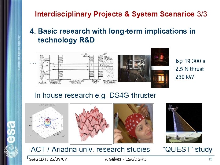 Interdisciplinary Projects & System Scenarios 3/3 4. Basic research with long-term implications in technology