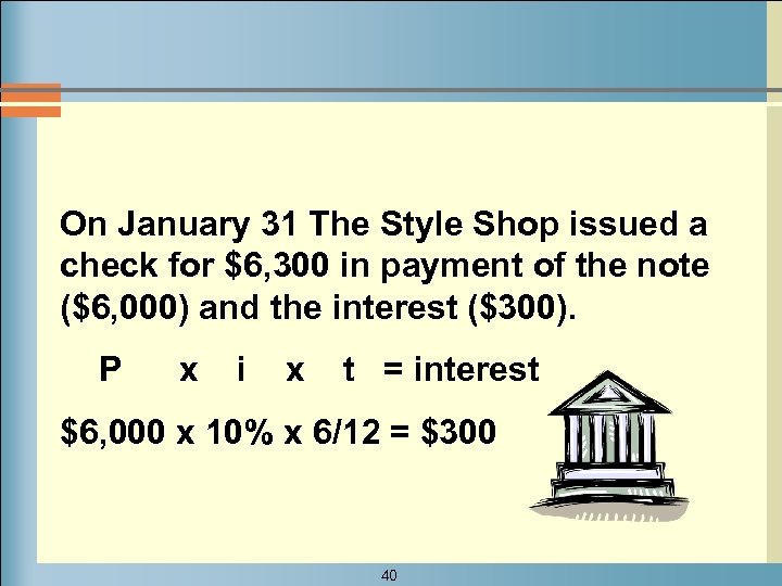On January 31 The Style Shop issued a check for $6, 300 in payment