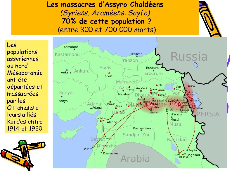 Les massacres d’Assyro Chaldéens (Syriens, Araméens, Sayfo) 70% de cette population ? (entre 300