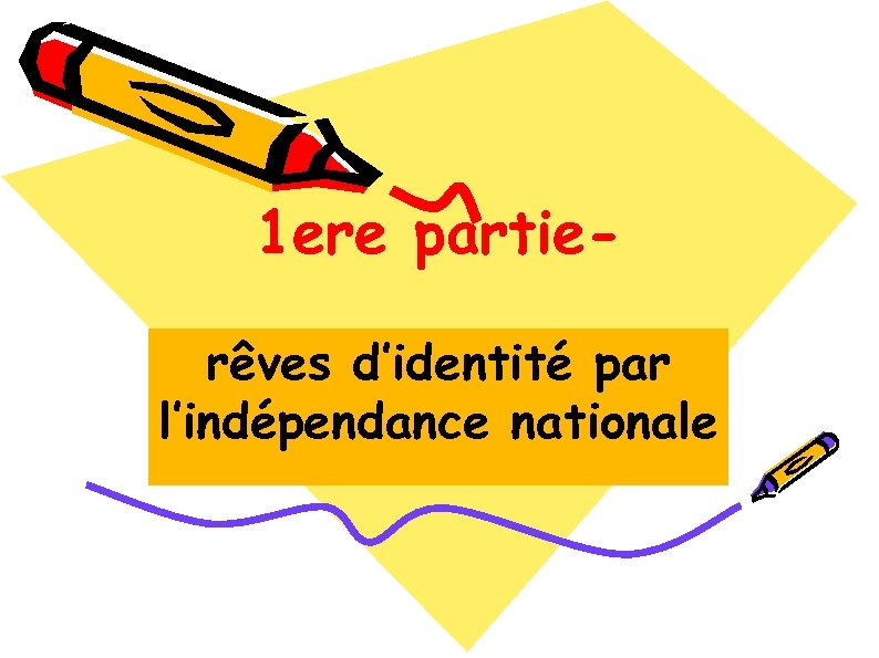 1 ere partierêves d’identité par l’indépendance nationale 