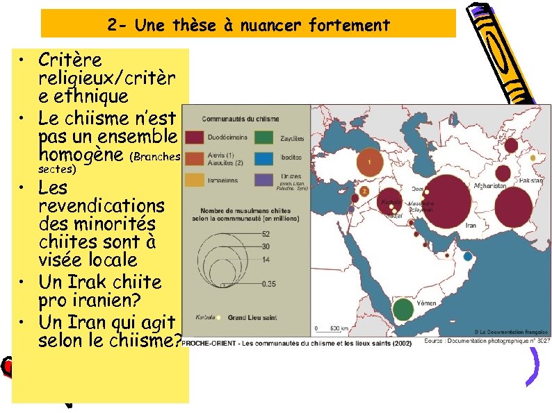 2 - Une thèse à nuancer fortement • Critère religieux/critèr e ethnique • Le