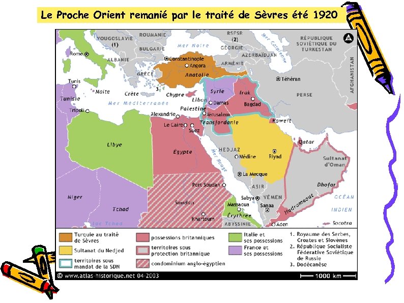 Le Proche Orient remanié par le traité de Sèvres été 1920 