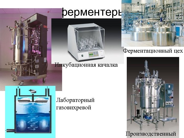 ферментеры Ферментационный цех Инкубационная качалка Лабораторный газовихревой Производственный 