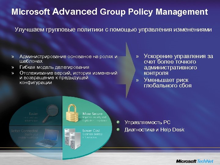 Microsoft Advanced Group Policy Management Улучшаем групповые политики с помощью управления изменениями » »