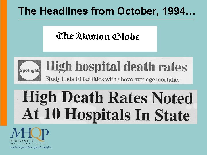 The Headlines from October, 1994… 