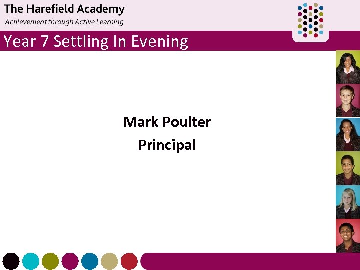 Year 7 Settling In Evening Mark Poulter Principal 