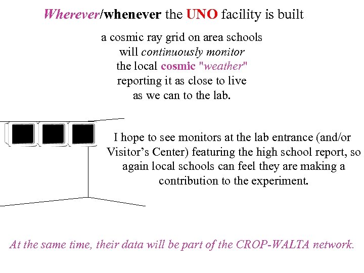 Wherever/whenever the UNO facility is built a cosmic ray grid on area schools will