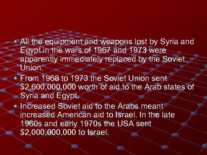 All the equipment and weapons lost by Syria and Egypt in the wars of