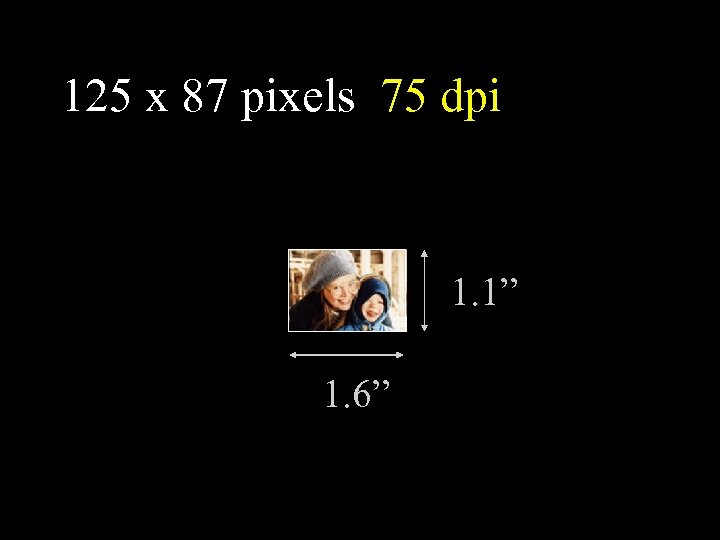 125 x 87 pixels 75 dpi 1. 1” 1. 6” 