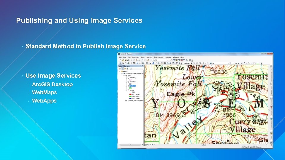 Publishing and Using Image Services • Standard Method to Publish Image Service • Use