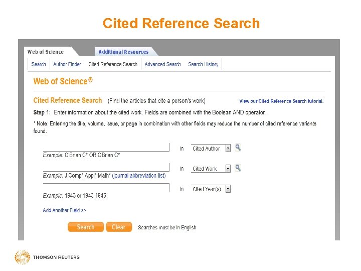 Cited Reference Search 