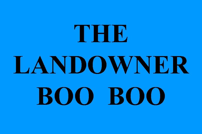 THE LANDOWNER BOO 