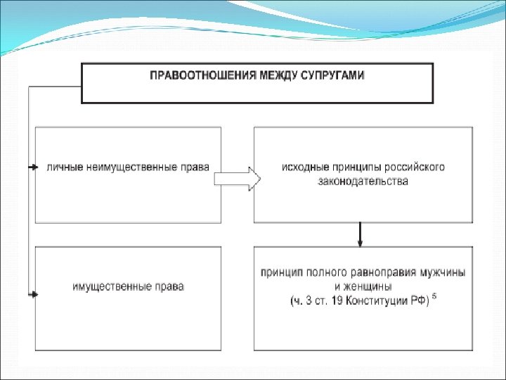 Виды семейных правоотношений схема