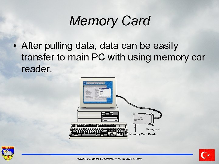 Memory Card • After pulling data, data can be easily transfer to main PC