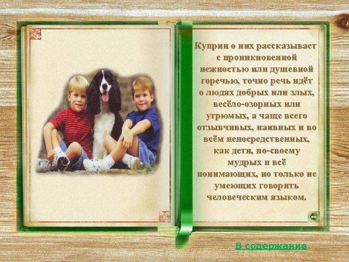 Куприн о них рассказывает с проникновенной нежностью или душевной горечью, точно речь идёт о