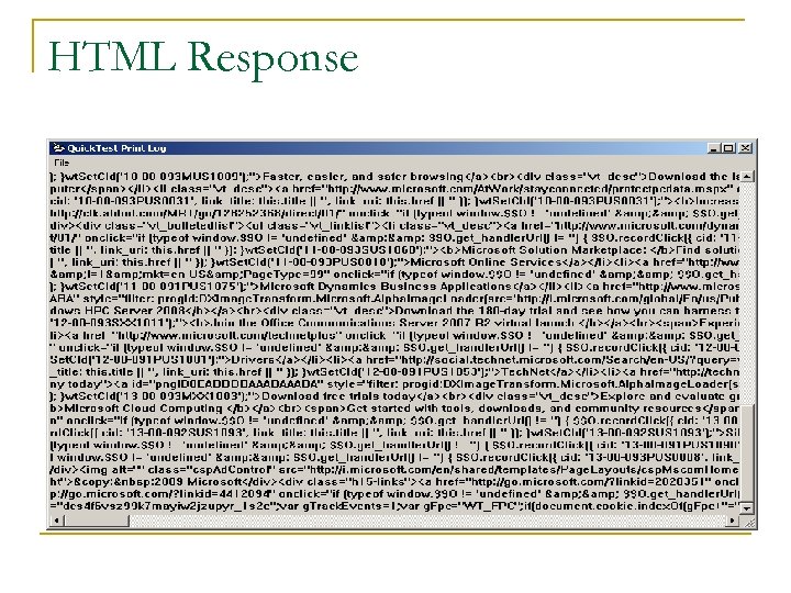 HTML Response 