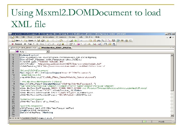Using Msxml 2. DOMDocument to load XML file 