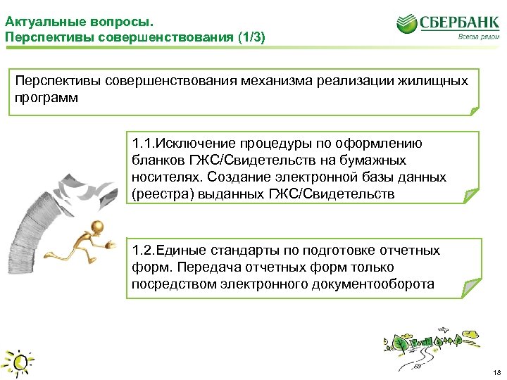 Актуальные вопросы. Перспективы совершенствования (1/3) Перспективы совершенствования механизма реализации жилищных программ 1. 1. Исключение