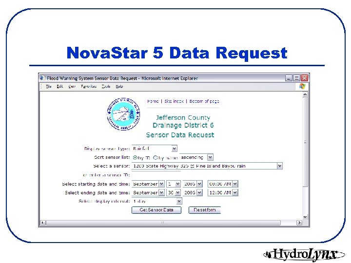 Nova. Star 5 Data Request 
