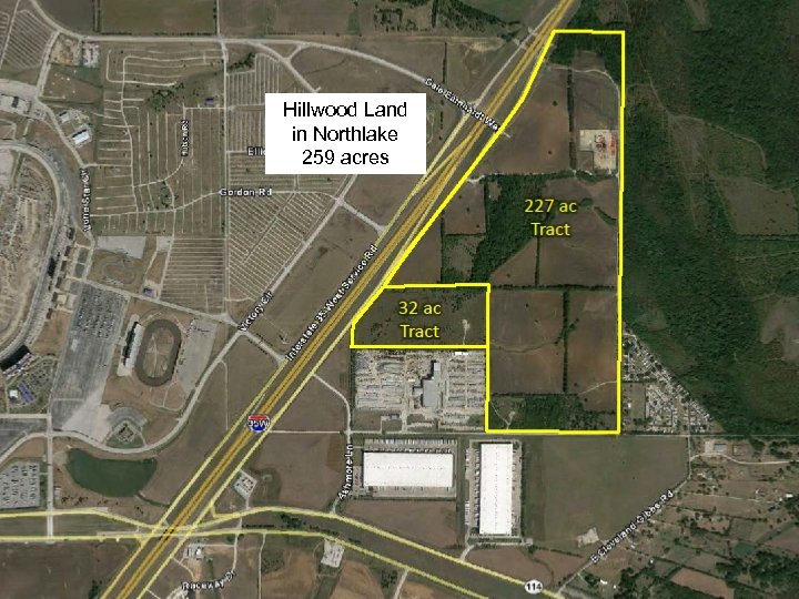21 Hillwood Land in Northlake 259 acres 