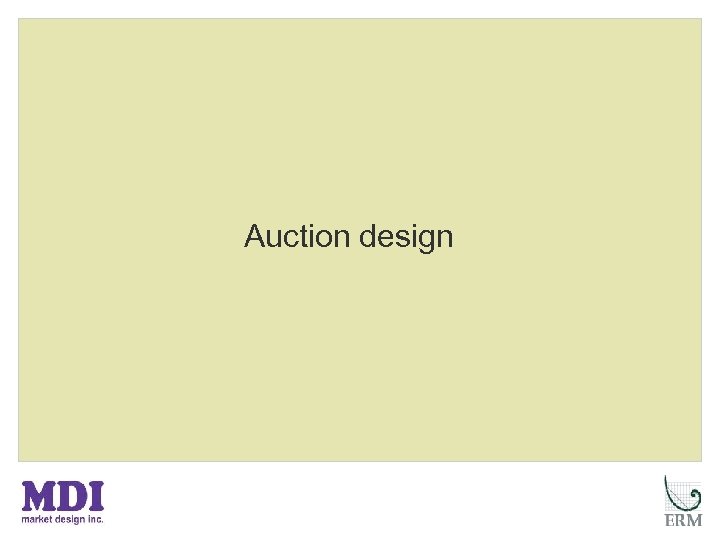 Auction design 