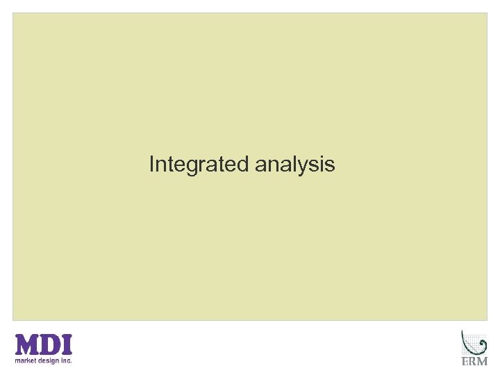 Integrated analysis 