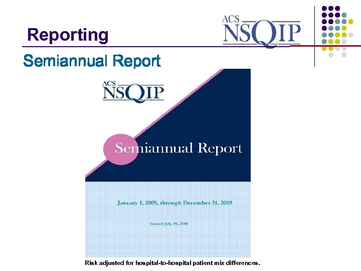 Reporting _______________ Semiannual Report Risk adjusted for hospital-to-hospital patient mix differences. 