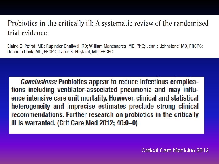 Critical Care Medicine 2012 