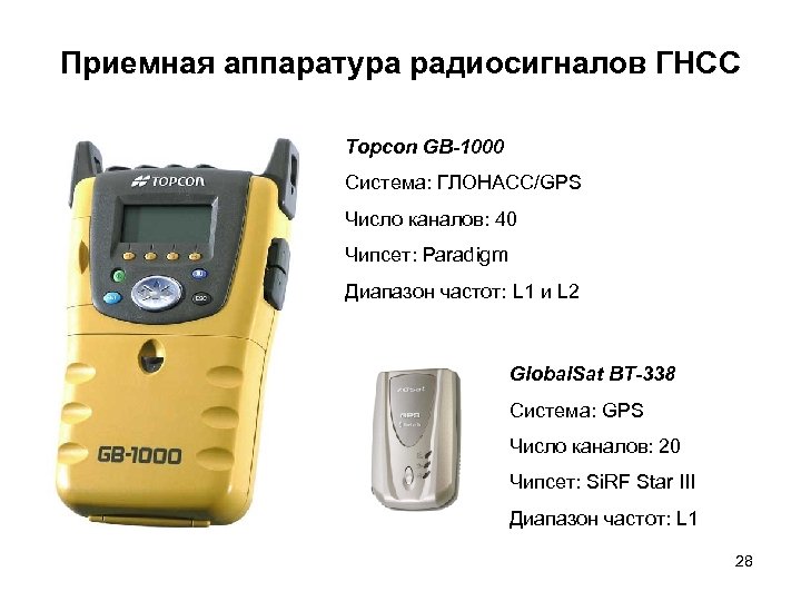 Приемная аппаратура радиосигналов ГНСС Topcon GB-1000 Система: ГЛОНАСС/GPS Число каналов: 40 Чипсет: Paradigm Диапазон