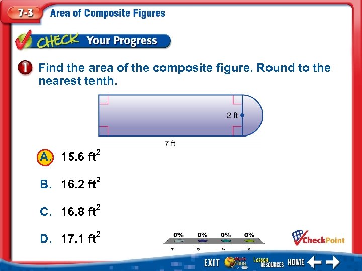 Find the area of the composite figure. Round to the nearest tenth. A. 15.