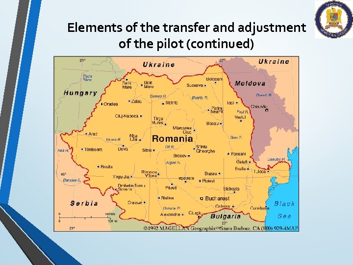 Elements of the transfer and adjustment of the pilot (continued) 