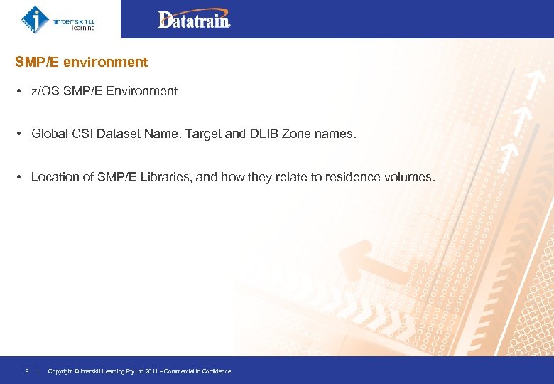 SMP/E environment • z/OS SMP/E Environment • Global CSI Dataset Name. Target and DLIB