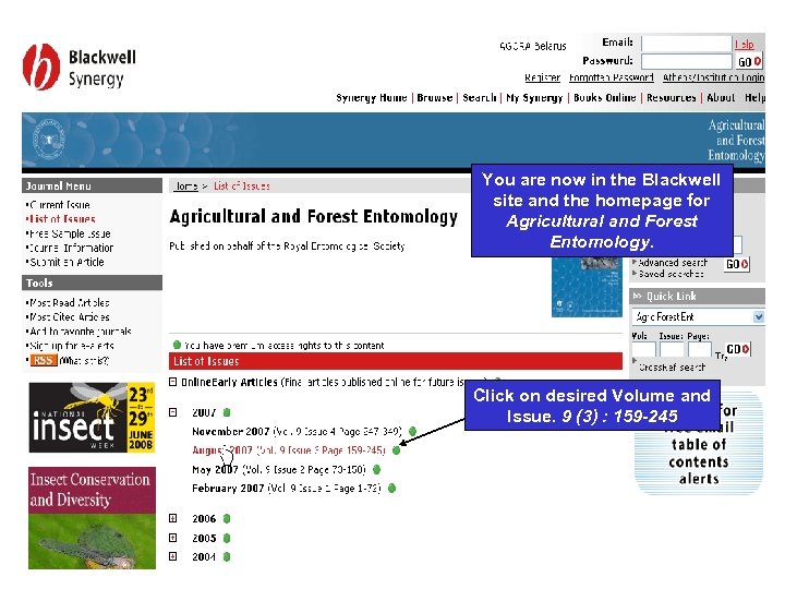 You are now in the Blackwell site and the homepage for Agricultural and Forest