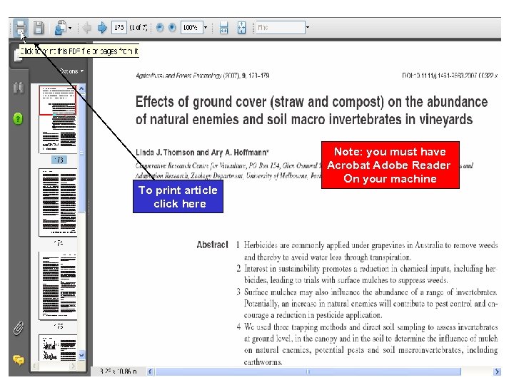 To print article click here Note: you must have Acrobat Adobe Reader On your