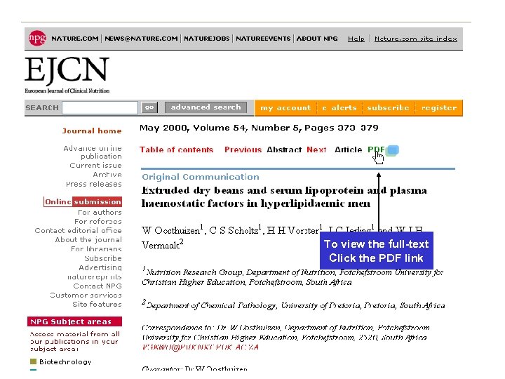 To view the full-text Click the PDF link CAB Abstracts 