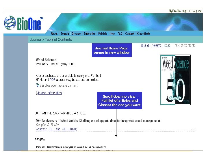 Journal Home Page opens in new window Scroll down to view Full list of