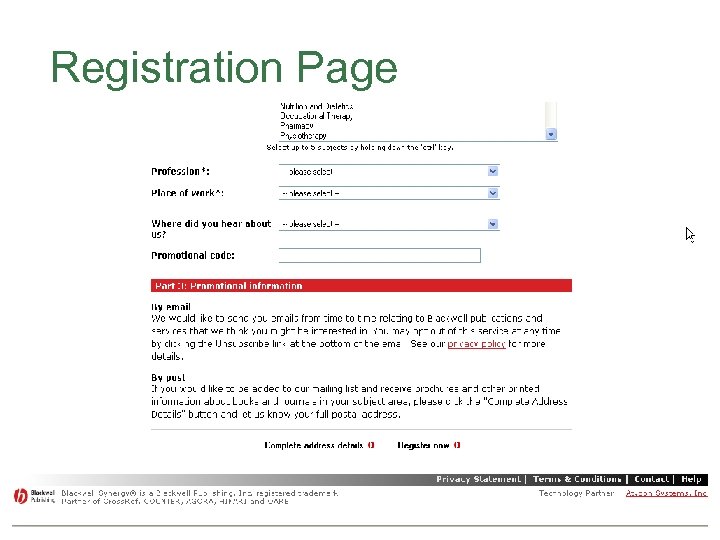 Registration Page 