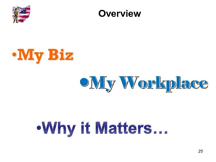 Overview • My Biz • My Workplace • Why it Matters… 25 