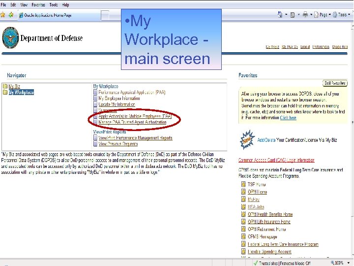  • My Workplace - main screen 44 