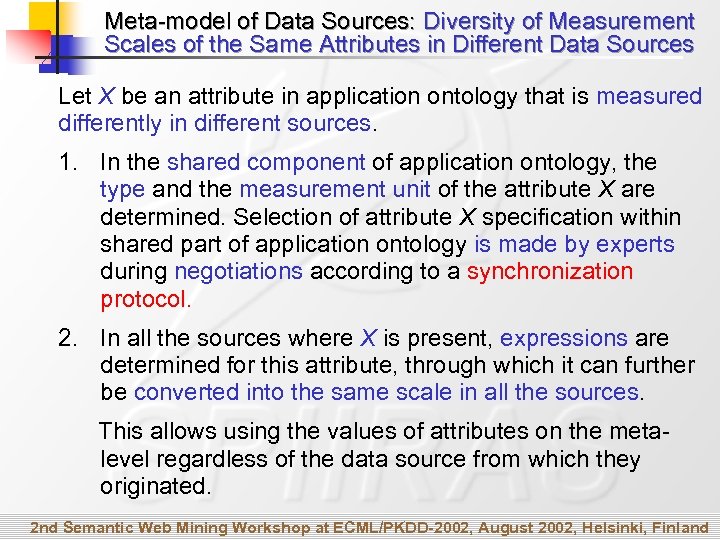 Meta-model of Data Sources: Diversity of Measurement Scales of the Same Attributes in Different