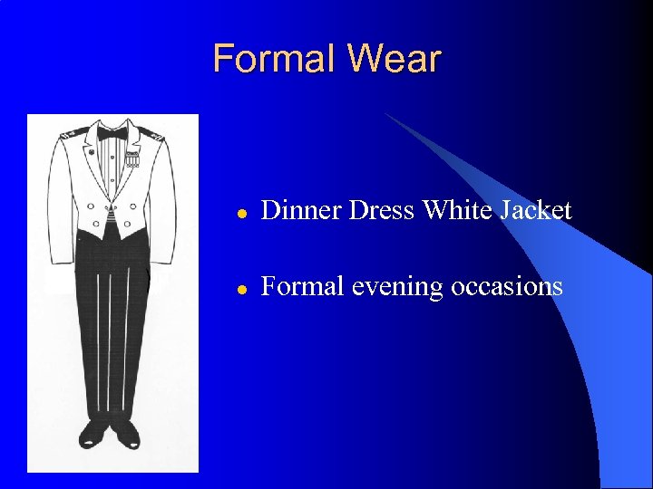 Formal Wear l Dinner Dress White Jacket l Formal evening occasions 